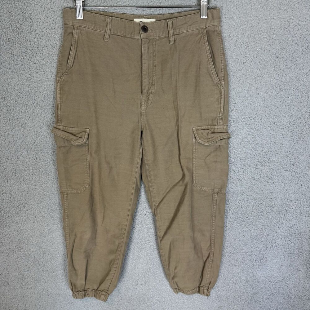 Madewell Pants Womens 28‎ Brown High-Rise Cargo Fatigue Jogger Cotton